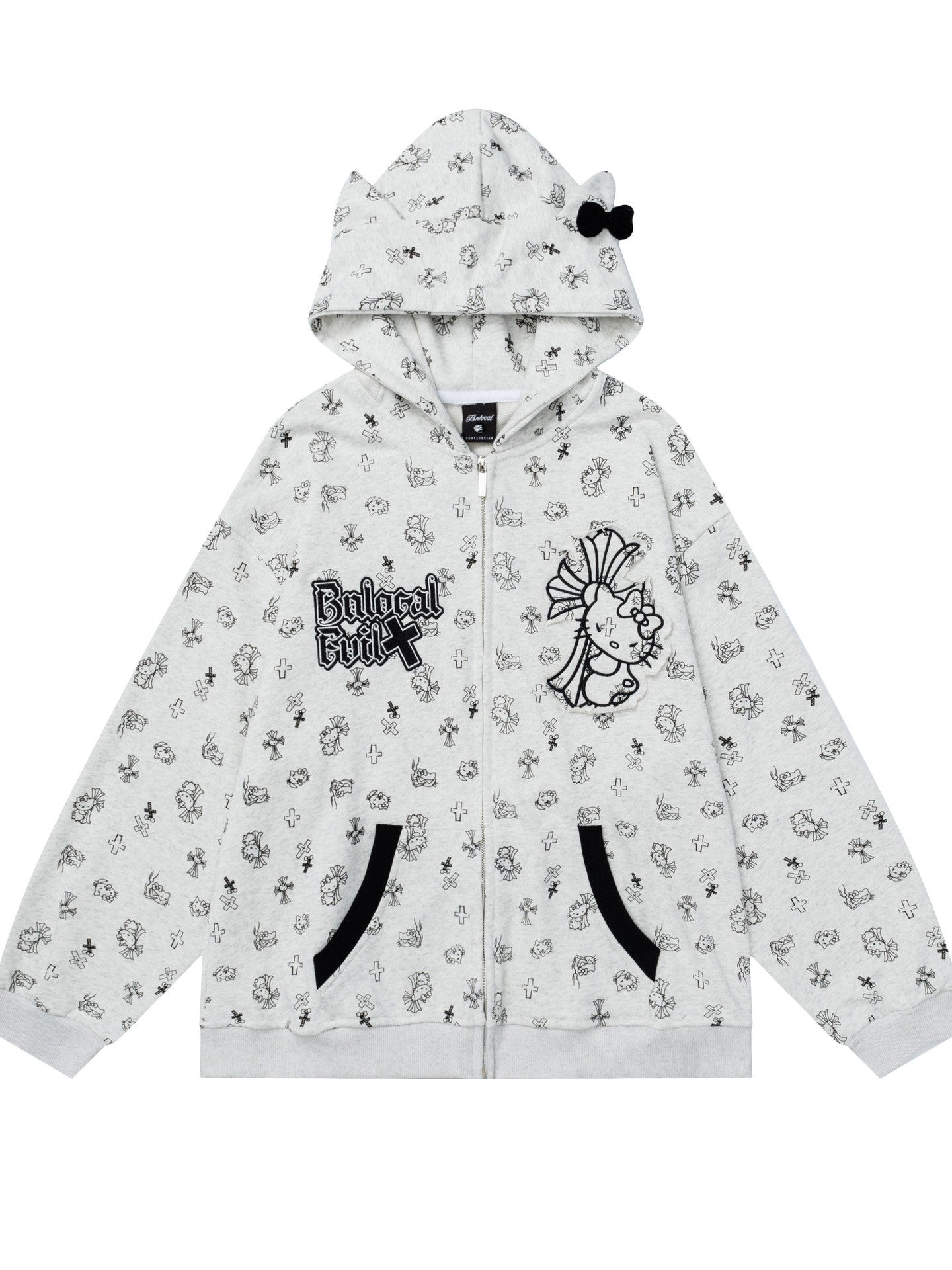 'Purrfect Kitty' Cute Cat-Ear Zipped Oversized  Hoodie (Copy) AlielNosirrah