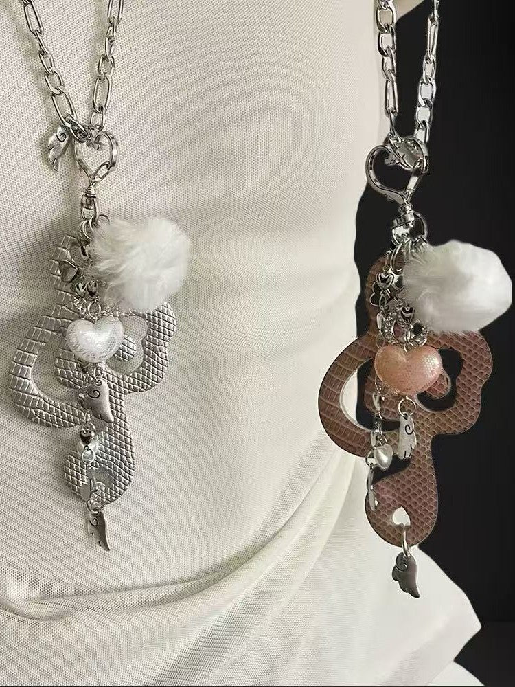 'Melody of Hearts' Y2K Angel Music Note Wing Necklace AlielNosirrah