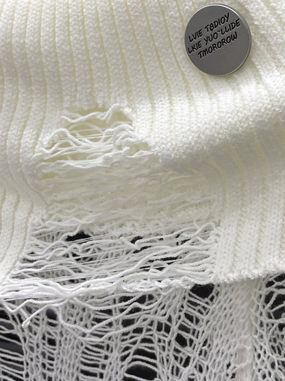 'Bare Charm' Off-Shoulder Irregular Design Knit Skirt AlielNosirrah