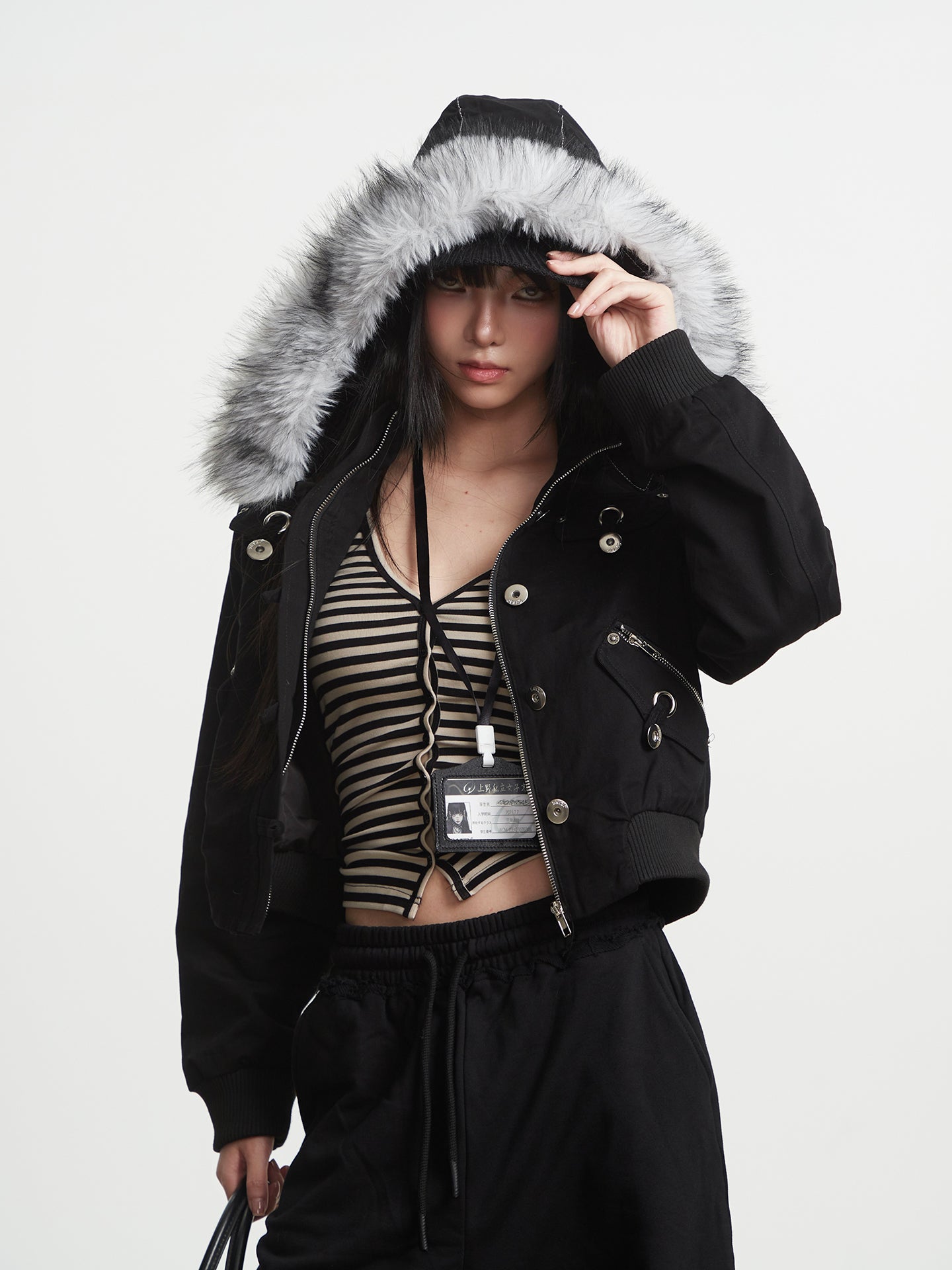 'Urban Heritage' Retro Streetwear Detachable Fur Embroidered Street Jacket (Copy) AlielNosirrah