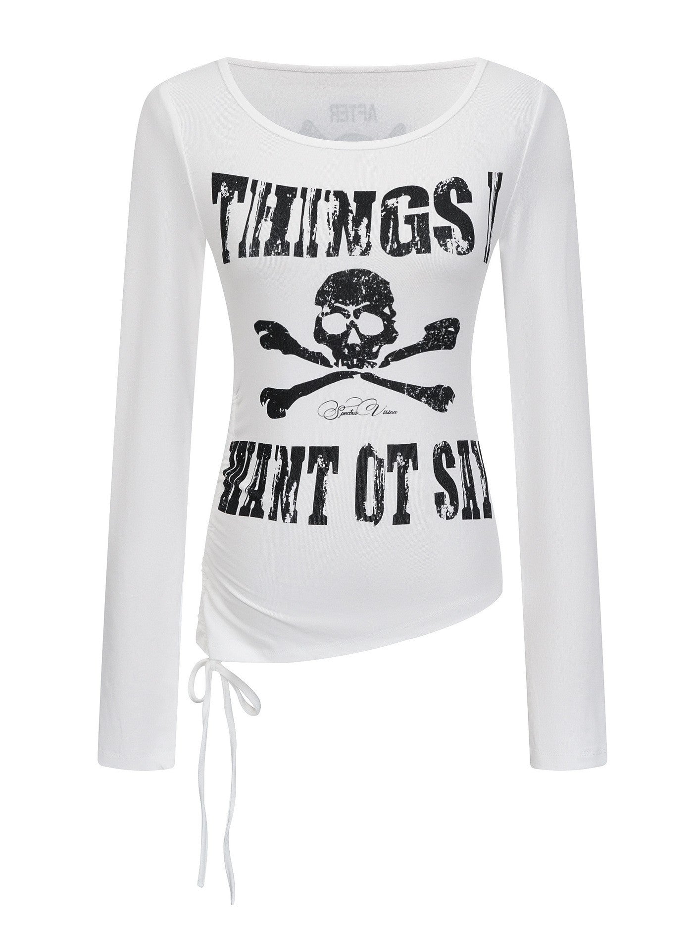 ’Y2K Babe' Vintage Retro Street Style Y2K Skull Design Slim Long Sleeve Tee (Copy) AlielNosirrah