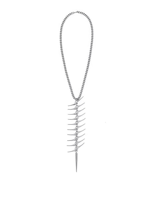 'Razorbone' Dark Punk Thorn Skeleton Metal Choker Necklace AlielNosirrah