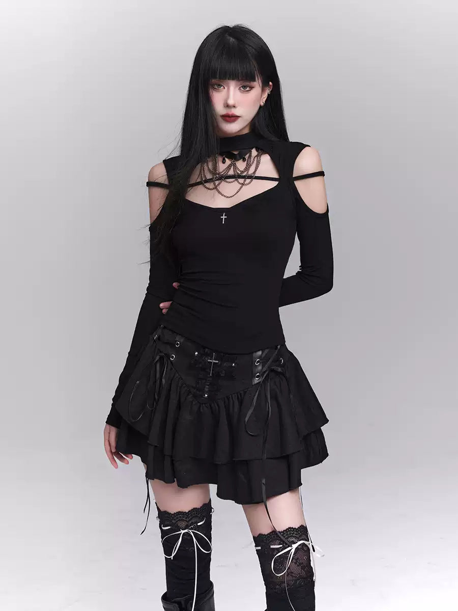ghost-girl-y2k-punk-cross-black-mini-skirt-3
