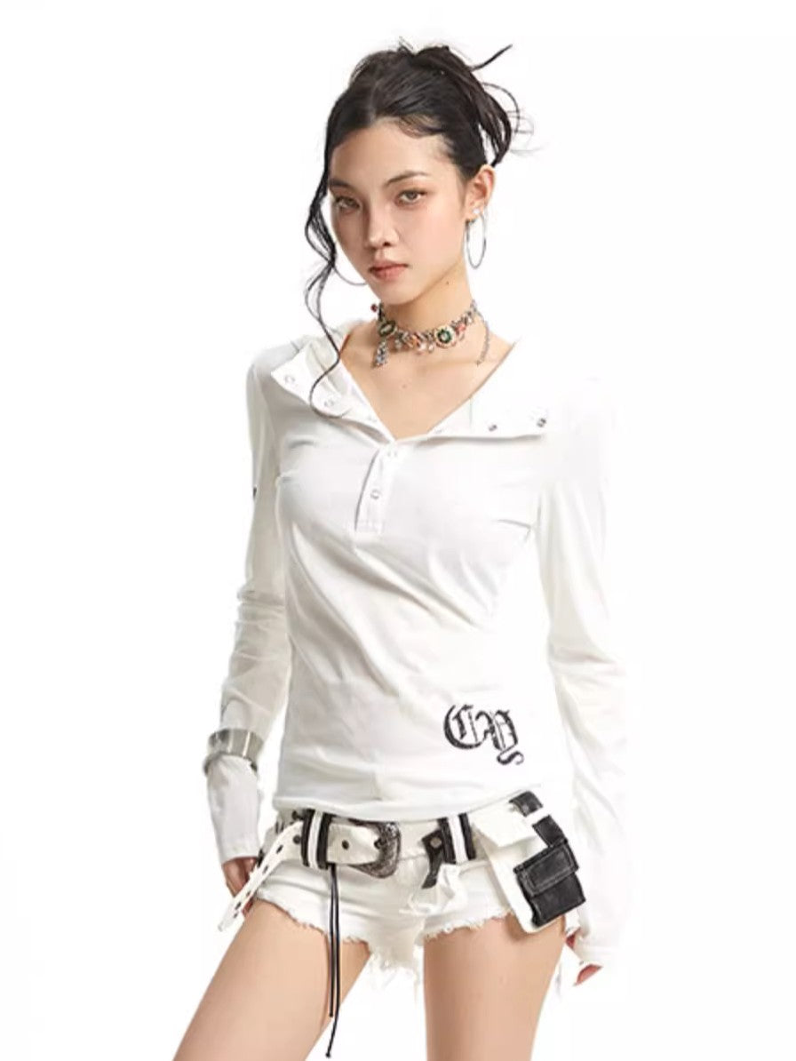 ’Slim & Chic' Urban Trendy Fit Long Sleeve Hoodie Tee (Copy) AlielNosirrah