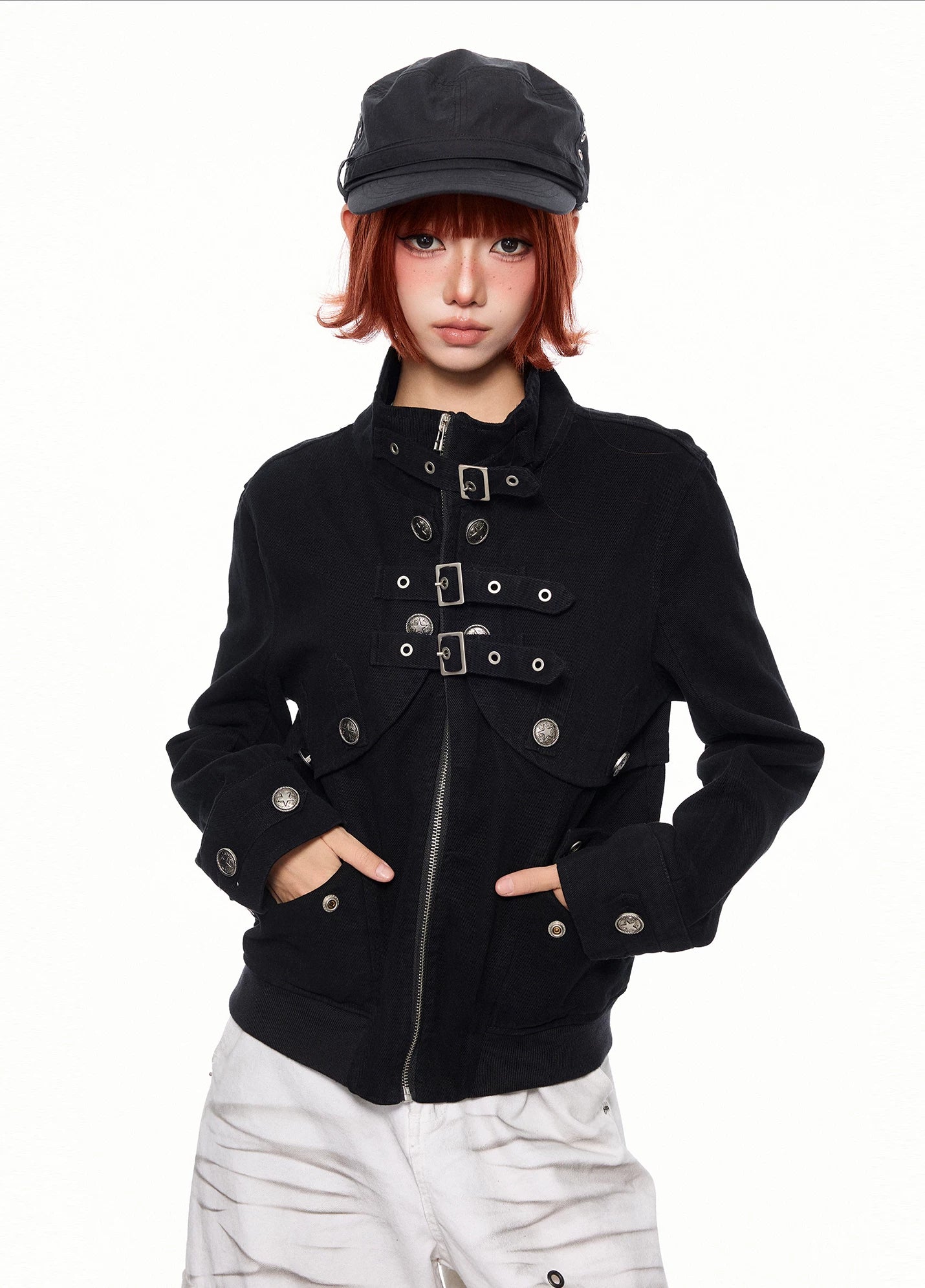 'VibeCargo' Vintage US Style Light Punk Workwear Jacket