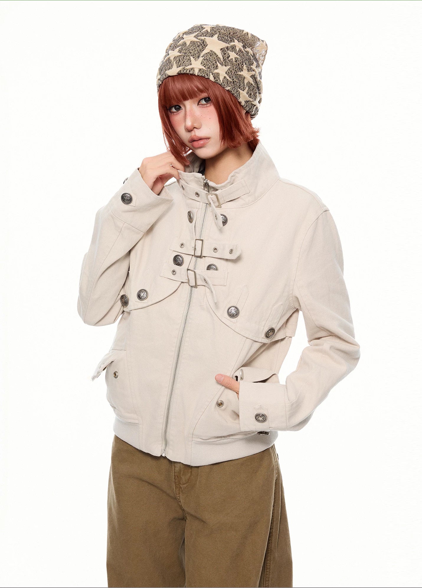 'VibeCargo' Vintage US Style Light Punk Workwear Jacket