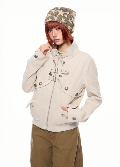 'VibeCargo' Vintage US Style Light Punk Workwear Jacket