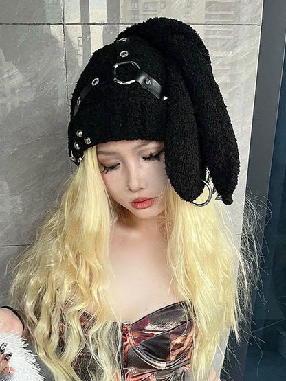 'Wrecking Rabbit' Y2K Punk Rabbit-Ear Hat AlielNosirrah