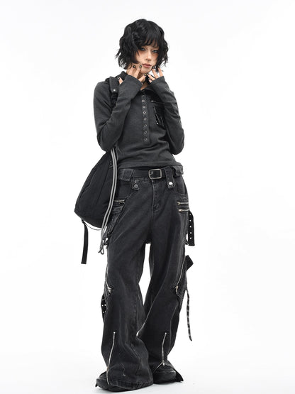 'Hidden Kitty' Kitty Striped Slim Fitted Long Sleeve Top (Copy) AlielNosirrah