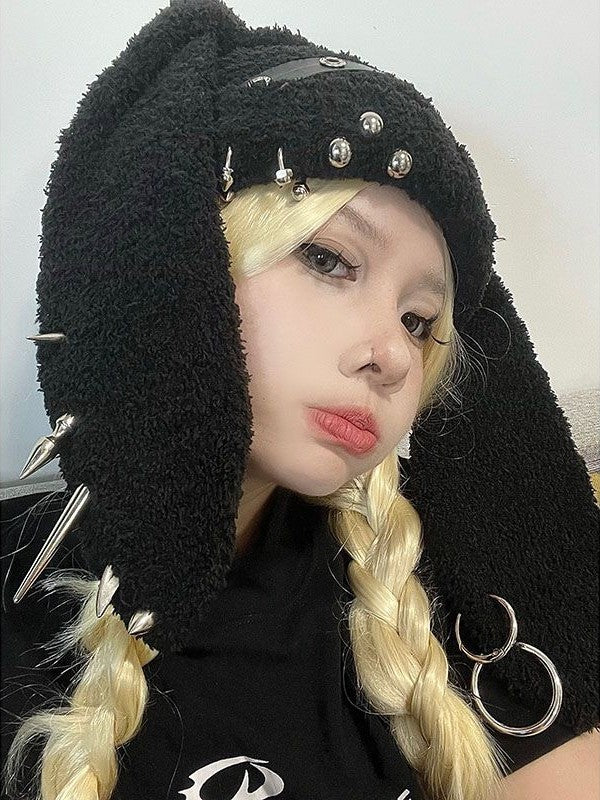 'Wrecking Rabbit' Y2K Punk Rabbit-Ear Hat AlielNosirrah