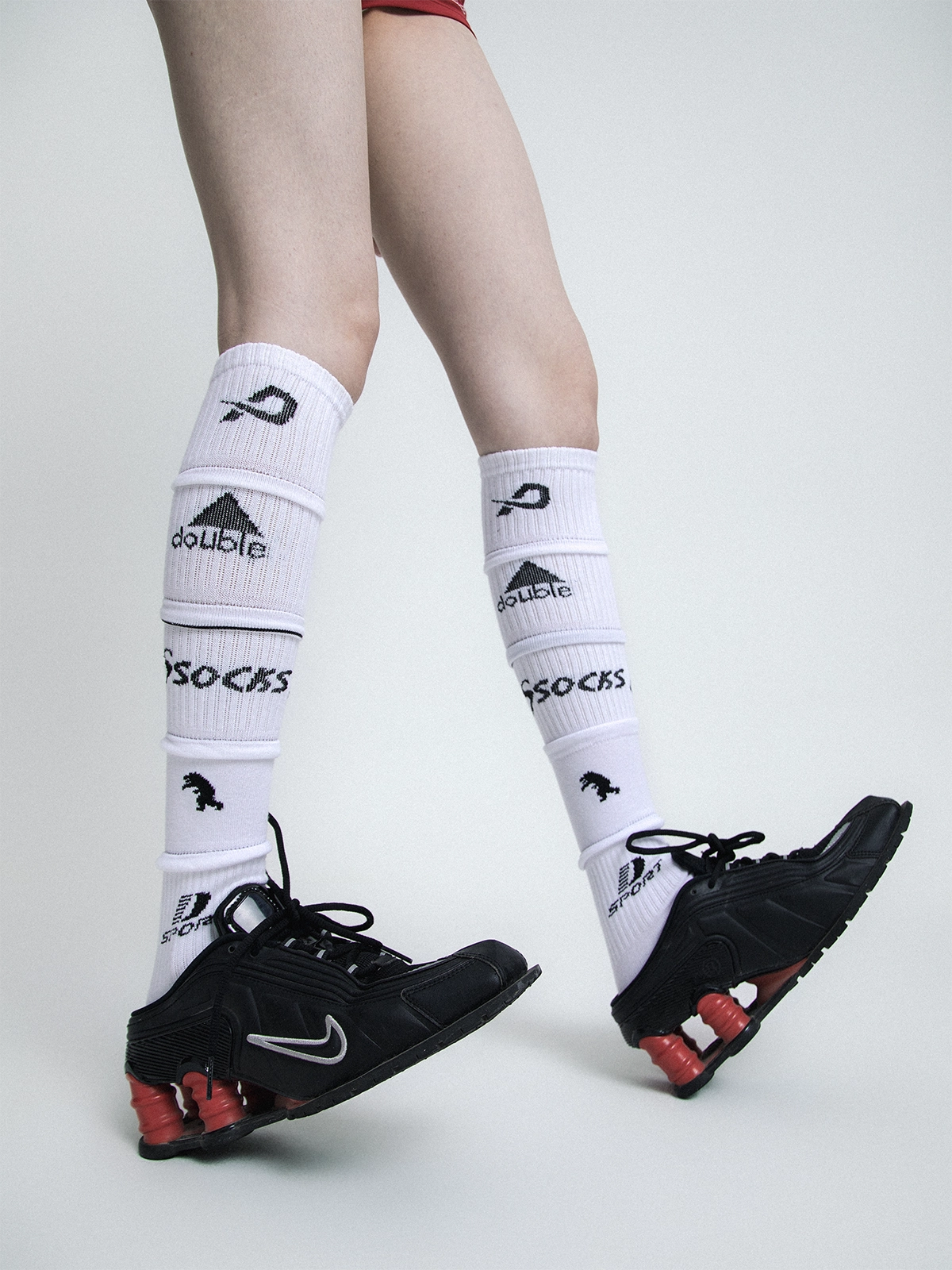'Matchday' Sporty Y2K Football Knee Socks & Sleeve Cover Set
