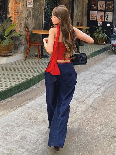 'Dazzling Summer' Mesh Halter Scarf Tube Built-In Padding Top AlielNosirrah