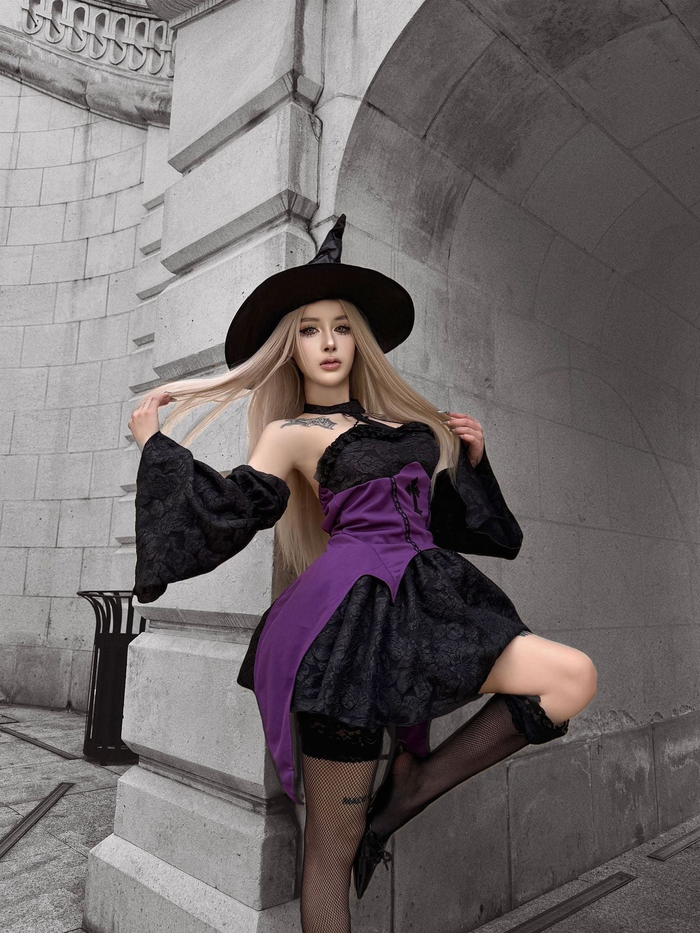 'Violet Sorceress' Dark Enchantress Gothic Purple Witch Costume (Copy) AlielNosirrah