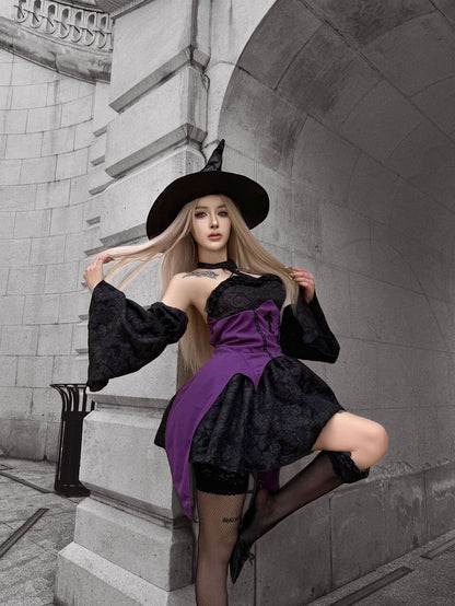 'Violet Sorceress' Dark Enchantress Gothic Purple Witch Costume (Copy) AlielNosirrah