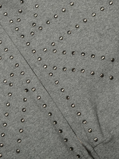 'Urban Stud' Fur Collar Studded Detailing Fleece Hoodie (Copy) AlielNosirrah