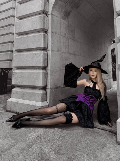 'Violet Sorceress' Dark Enchantress Gothic Purple Witch Costume (Copy) AlielNosirrah