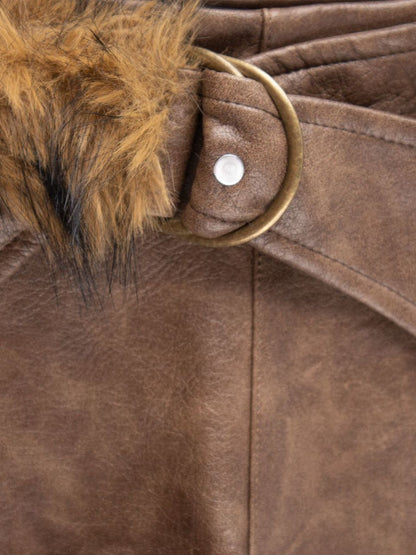 'Sassy Ride' Y2k Lace Up Fur Belt Mini Skirt (Copy) AlielNosirrah