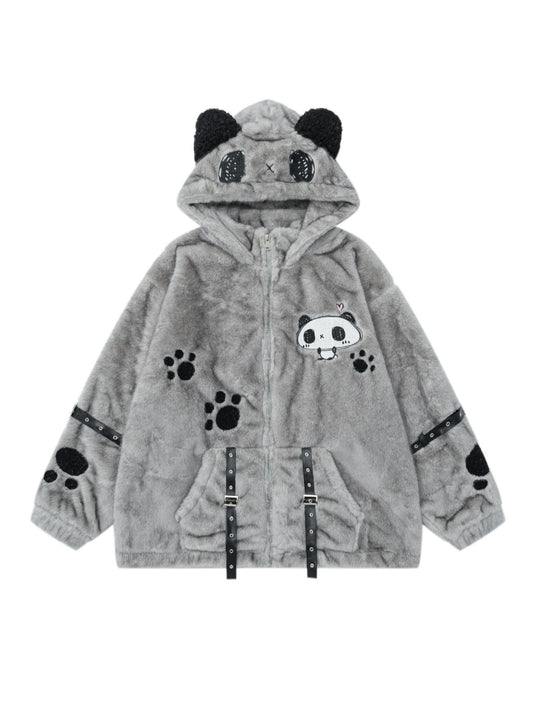 'Panda Cloud' Panda Ear Sherpa Fleece Thickened Warm Jacket AlielNosirrah