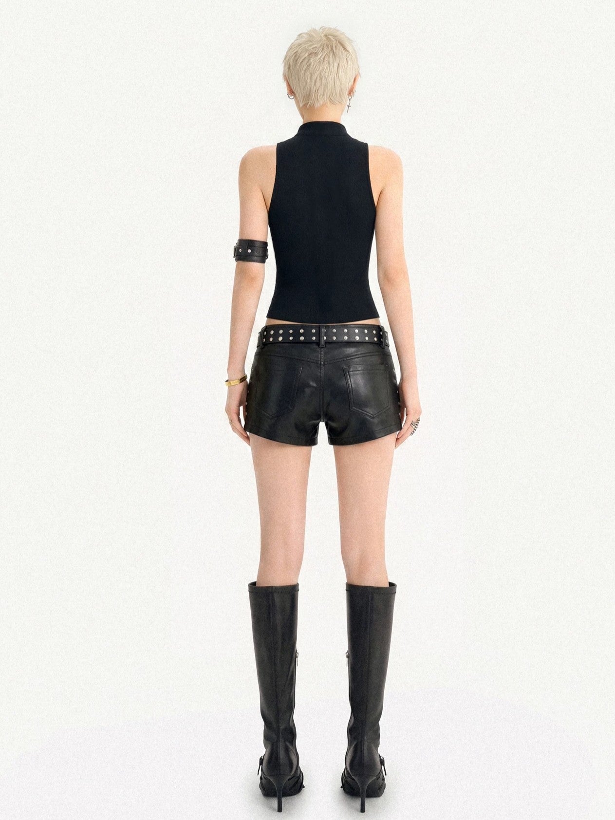 'Double Clasp' Punk‑Style Double‑Breasted Sleeveless Vest