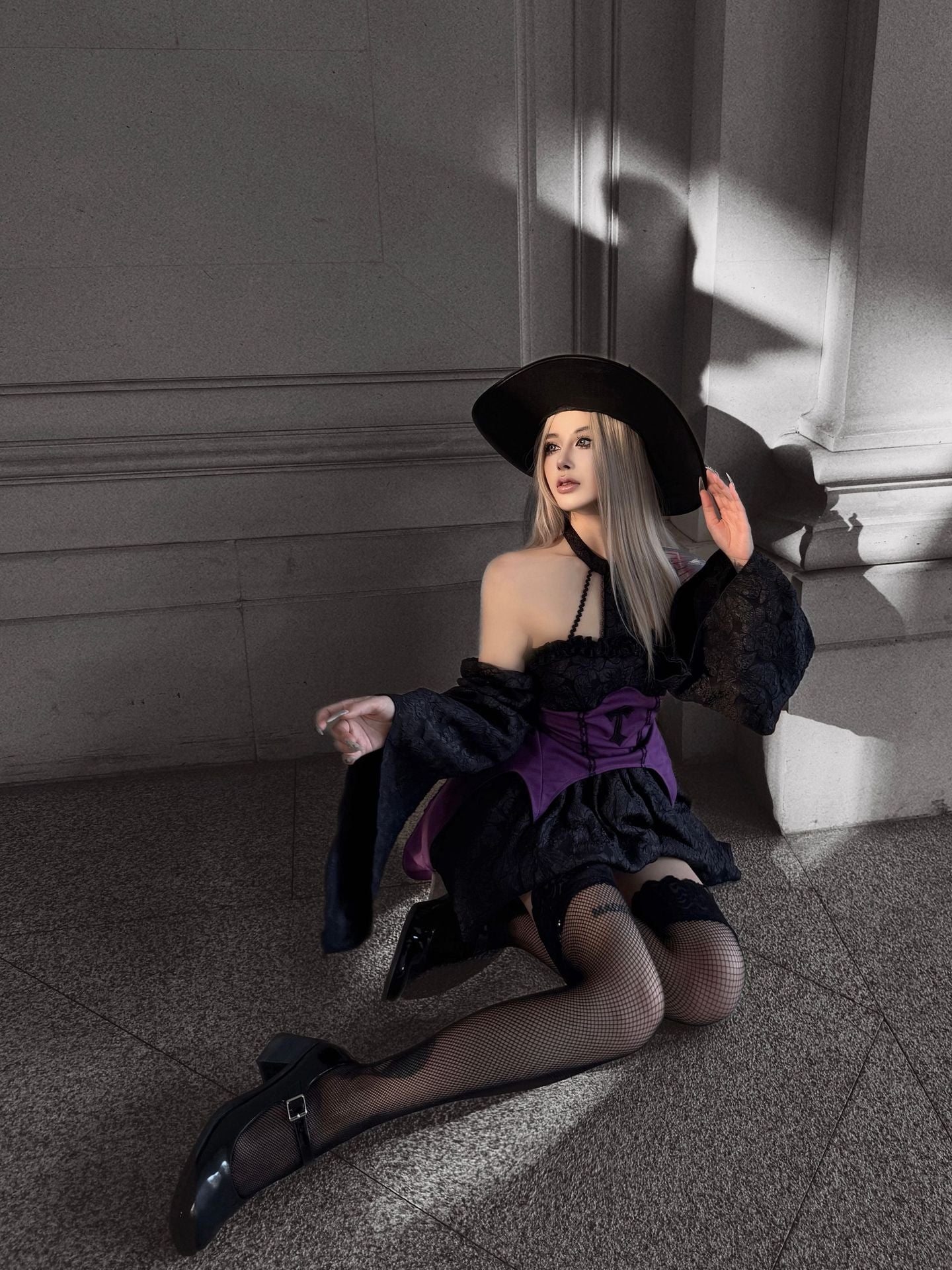 'Violet Sorceress' Dark Enchantress Gothic Purple Witch Costume (Copy) AlielNosirrah