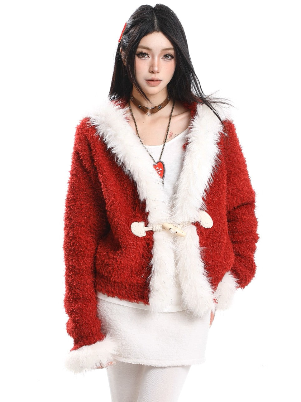 'Snowbound' Vintage Fleece-Lined Toggle Hooded Sweater AlielNosirrah