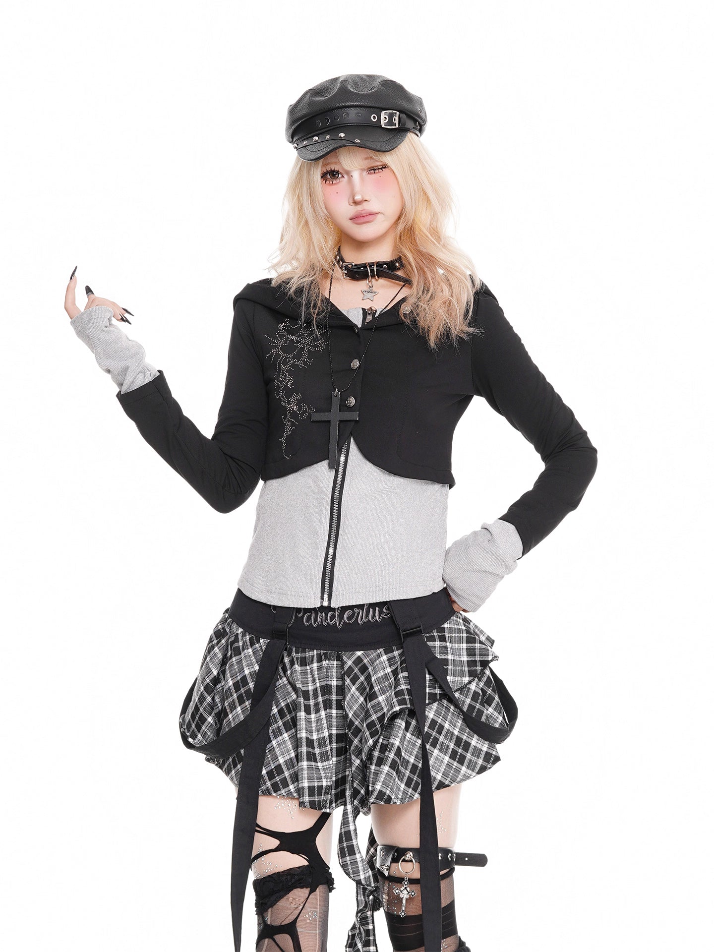 'Rogue Patch' Y2K Patchwork Knit Long Sleeve Tee AlielNosirrah