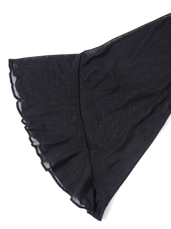 'Mistline' Tie-Up Sheer Mesh Longline Cardigan AlielNosirrah