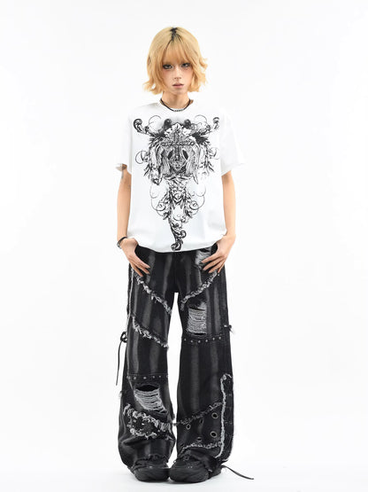 'Crossriot' Punk Cross Graphic T-Shirt (Copy) AlielNosirrah