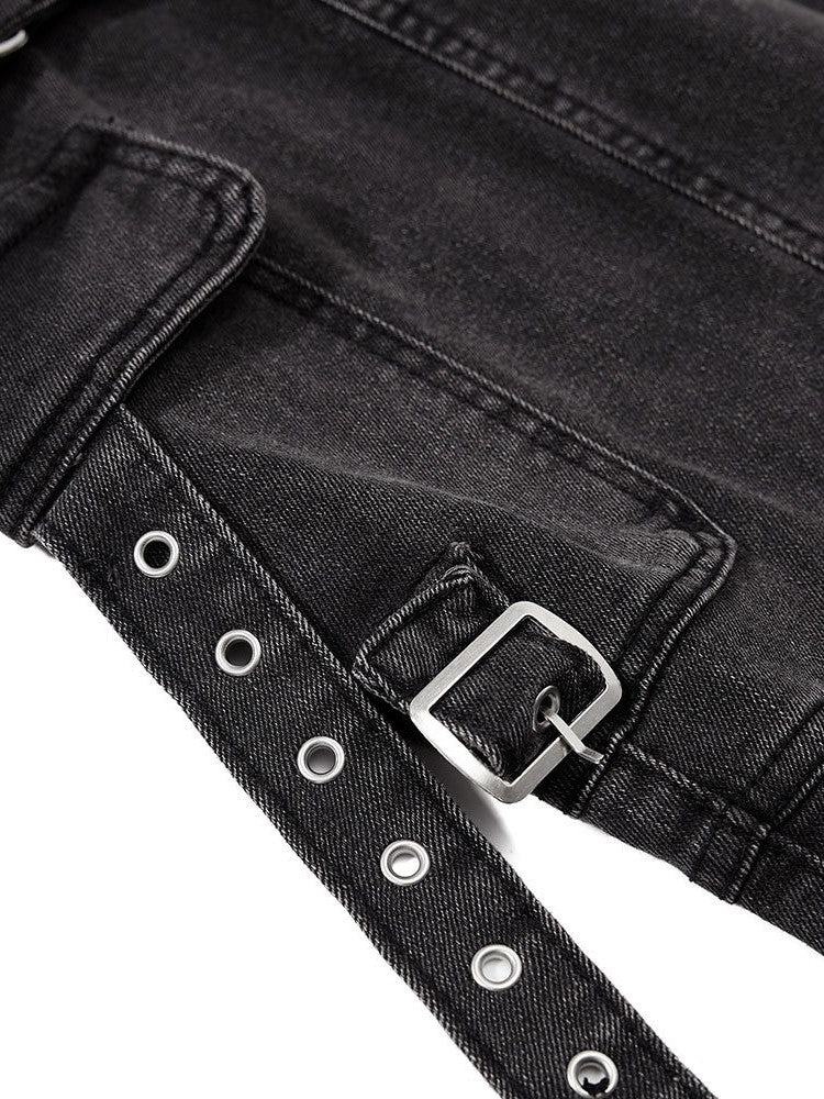 'VibeShift' Multi-Pocket Loose-Fit Flared Denim Cargo Pants AlielNosirrah