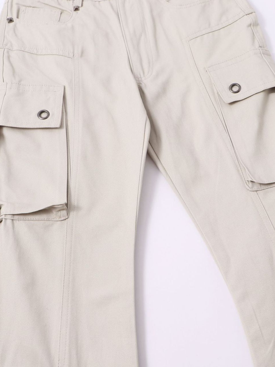 'Urban Edge' Autumn Winter Retro Apricot Flared Streetwear Work Pants AlielNosirrah