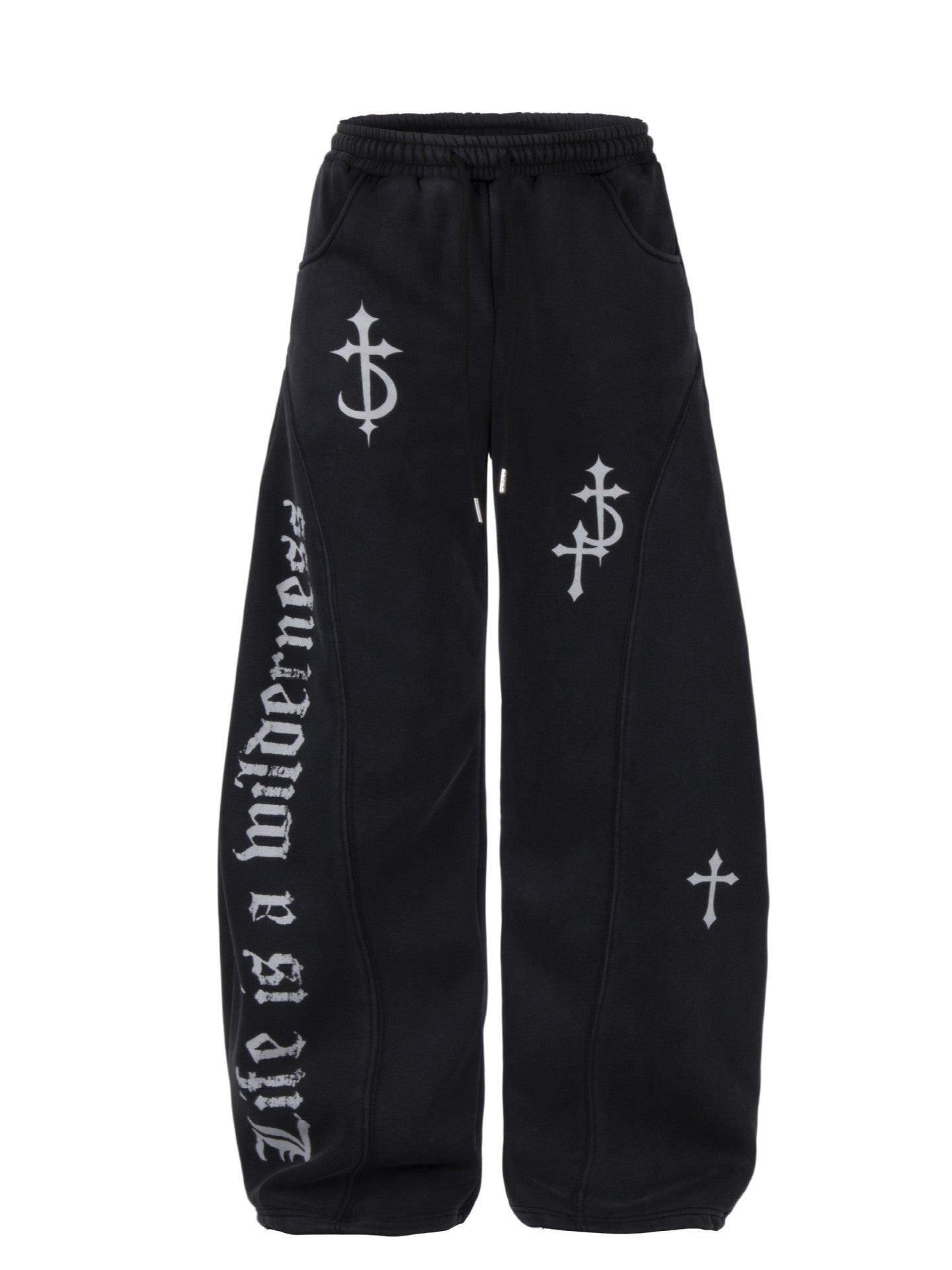 ’Wild Horned' Demon Horn Cropped Hoodie + Wide-Leg Pants Set AlielNosirrah