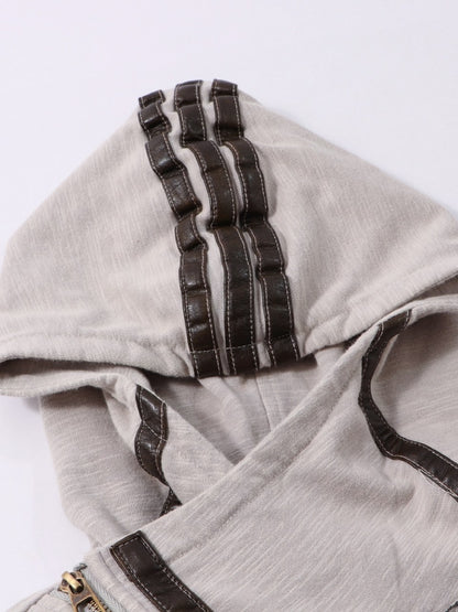 ’Urban Chill' Autumn/Winter Urban Streetwear Vintage-Inspired Hooded Zip-Up Jacket (Copy) AlielNosirrah