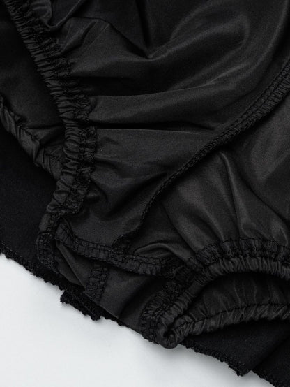 'Sinful Cross' Vintage Gothic Lace Irregular Design Skirt AlielNosirrah