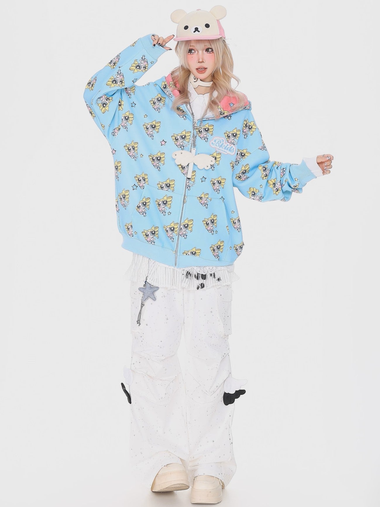 'Sugar Pop' Y2K Cute Cartoon All-Over Print Hoodie Jacket AlielNosirrah
