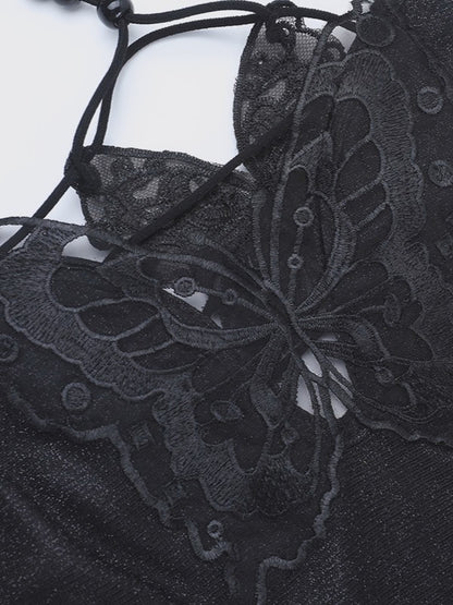 ’Twilight Siren' Sequined Butterfly Backless Dress AlielNosirrah