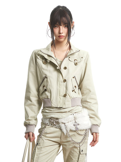 'Urban Heritage' Retro Streetwear Detachable Fur Embroidered Street Jacket (Copy) AlielNosirrah