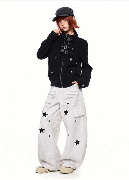 'VibeCargo' Vintage US Style Light Punk Workwear Jacket