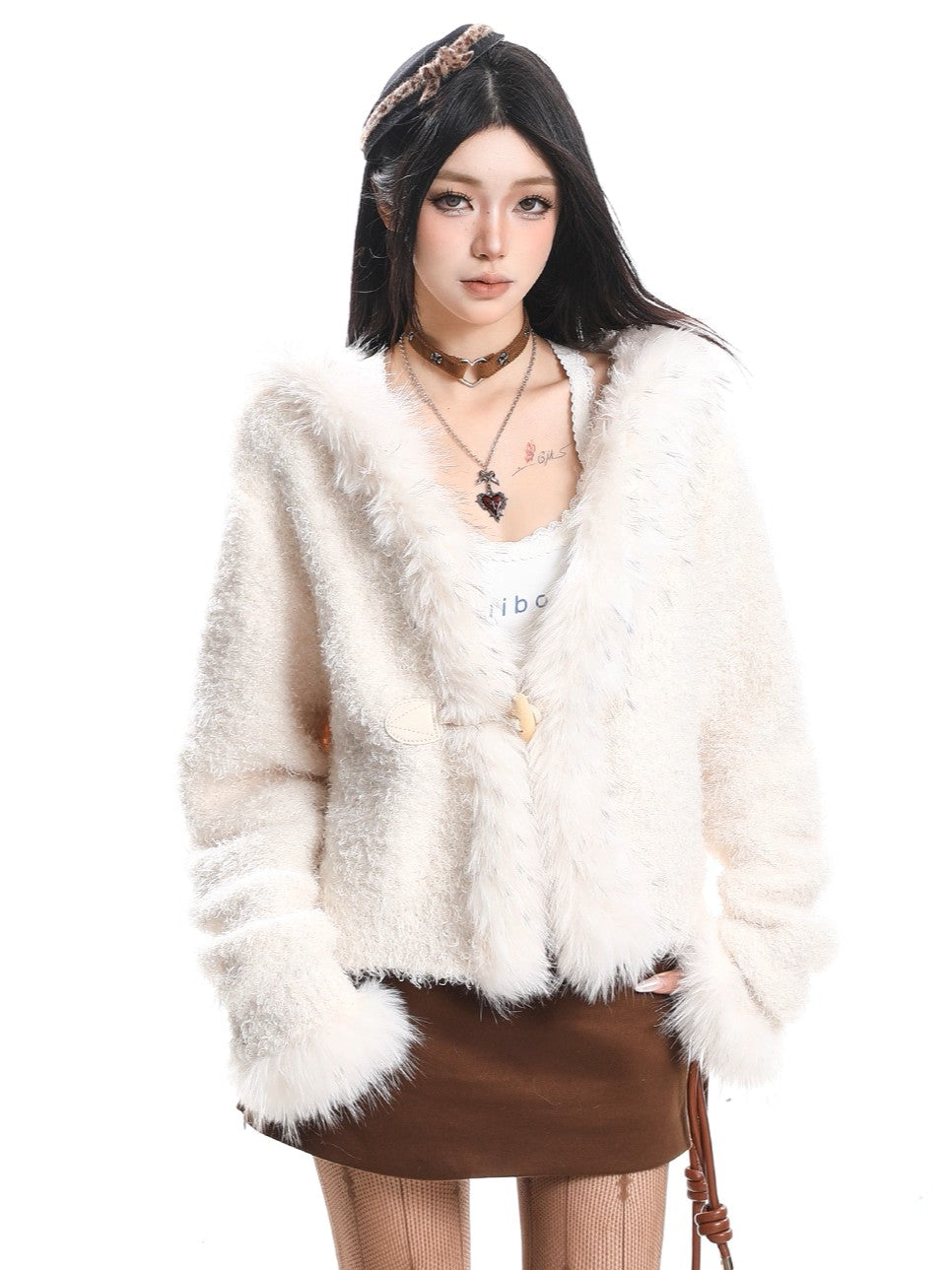 'Snowbound' Vintage Fleece-Lined Toggle Hooded Sweater AlielNosirrah