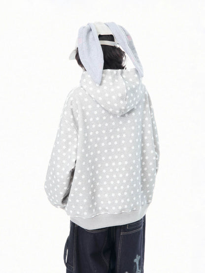 'Kitty Star' Allover Cat Star Pattern Hoodie AlielNosirrah