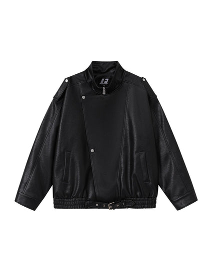 'Night Rider' Vintage-Style PU Leather Moto Leather Jacket AlielNosirrah