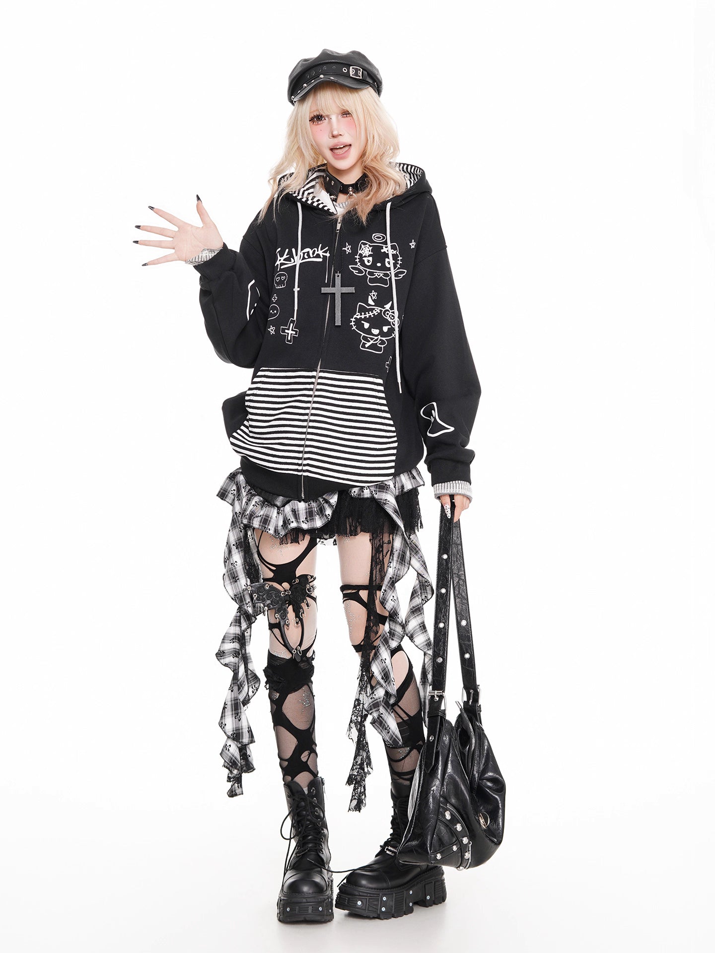 'Sugar & Spook' Y2K Cartoon Graphic Hoodie (Copy) AlielNosirrah