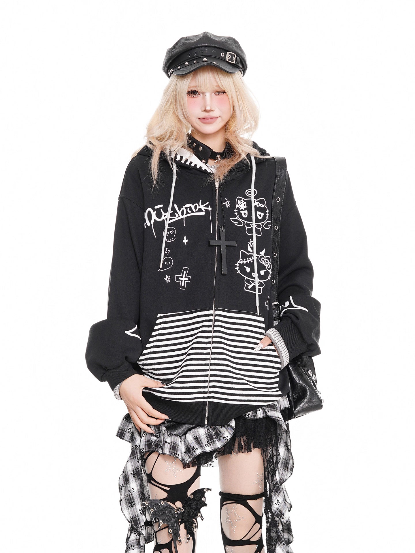 'Sugar & Spook' Y2K Cartoon Graphic Hoodie (Copy) AlielNosirrah