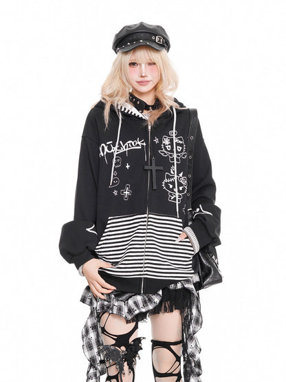 'Sugar & Spook' Y2K Cartoon Graphic Hoodie (Copy) AlielNosirrah