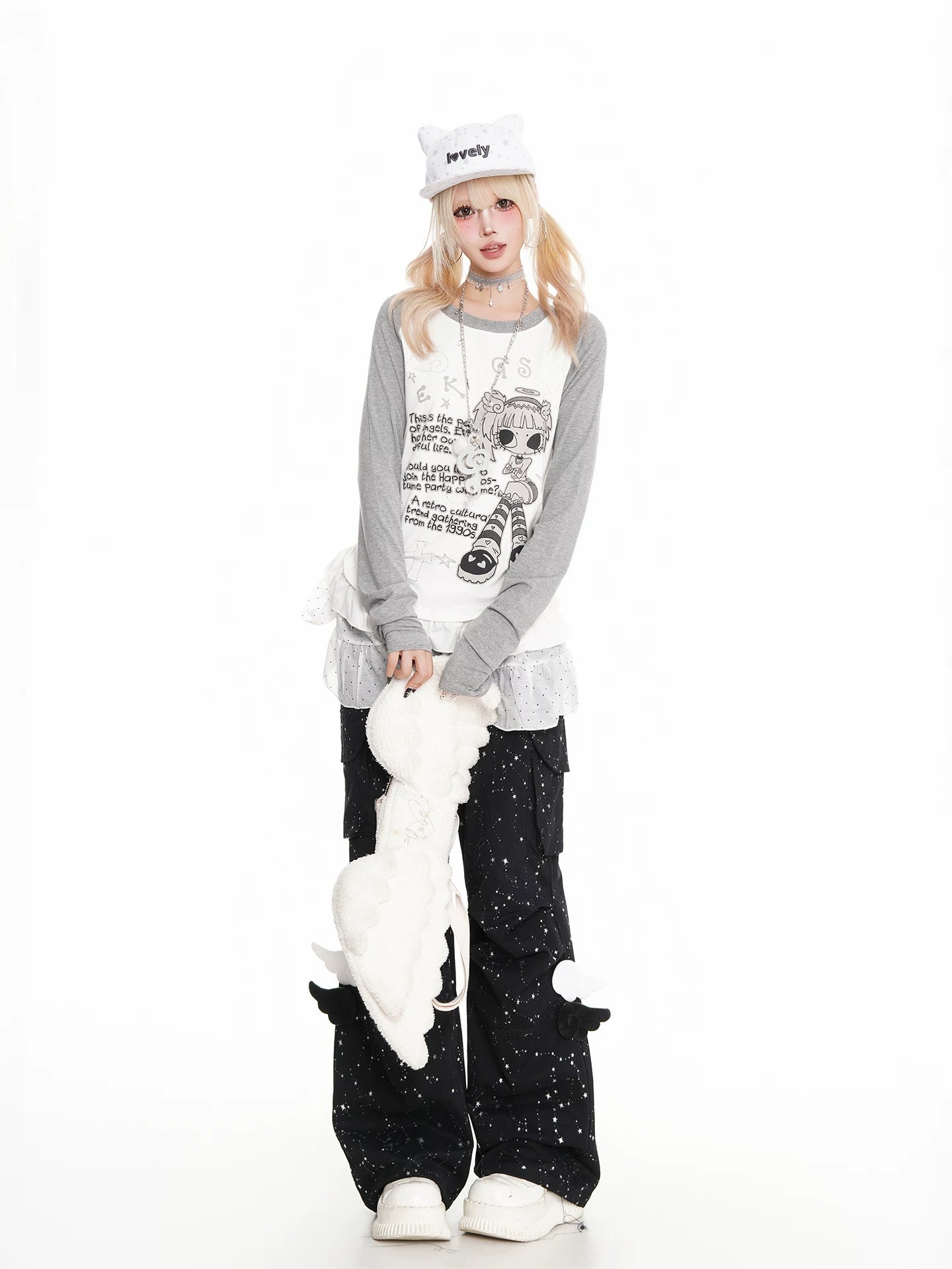 'Toon Girl' Y2k Anime Girl Print Long Sleeve T-Shirt (Copy) AlielNosirrah