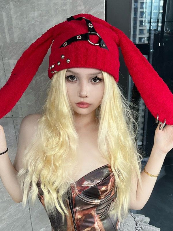 'Wrecking Rabbit' Y2K Punk Rabbit-Ear Hat AlielNosirrah