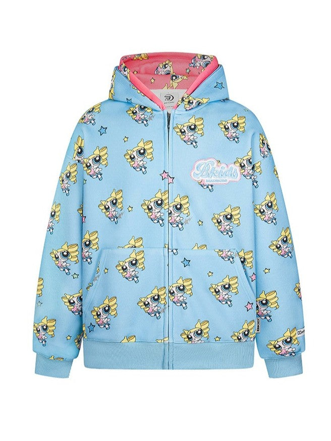 'Sugar Pop' Y2K Cute Cartoon All-Over Print Hoodie Jacket AlielNosirrah