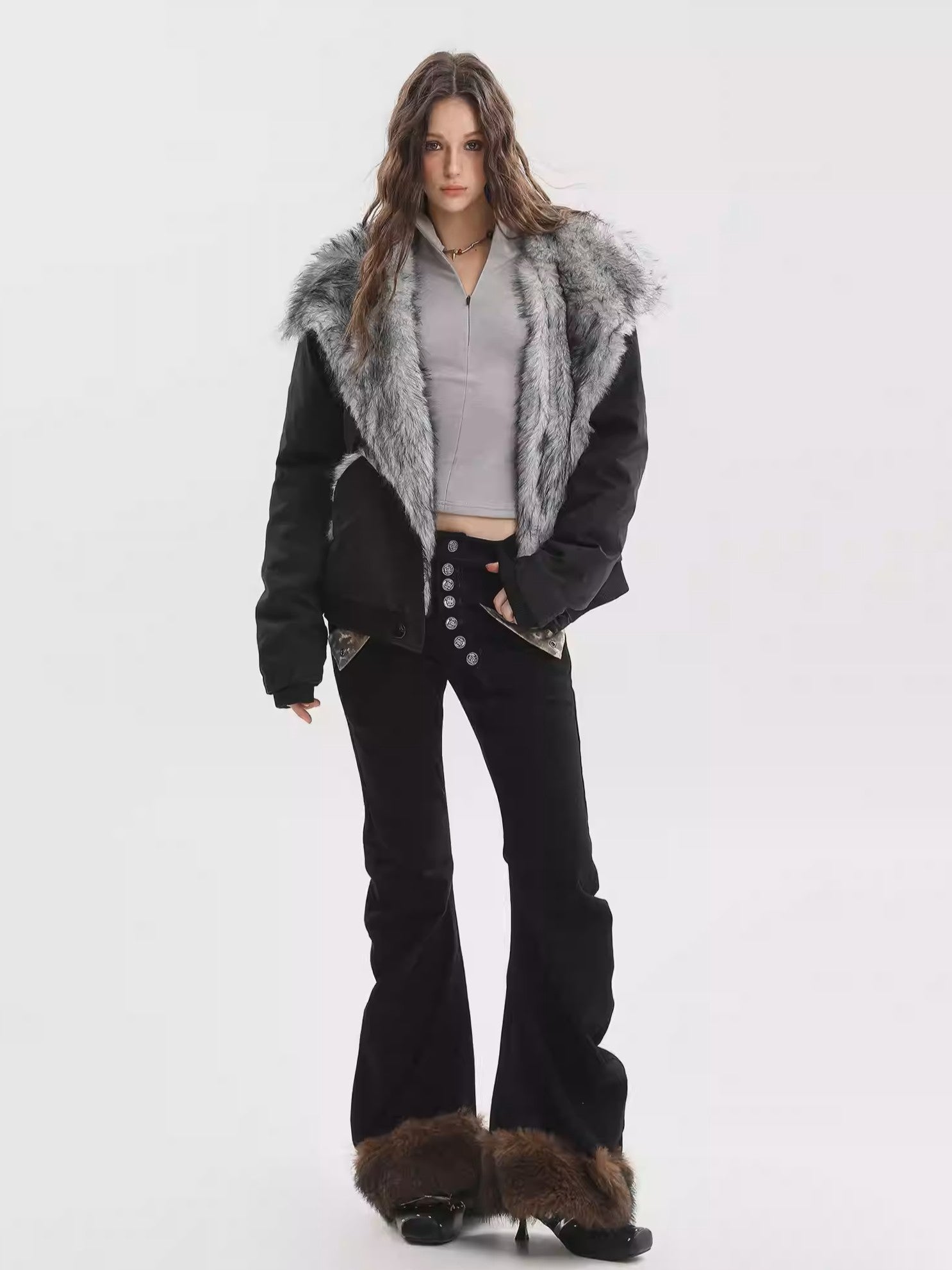 'Furstorm' Urban Cropped Puffer Jacket AlielNosirrah