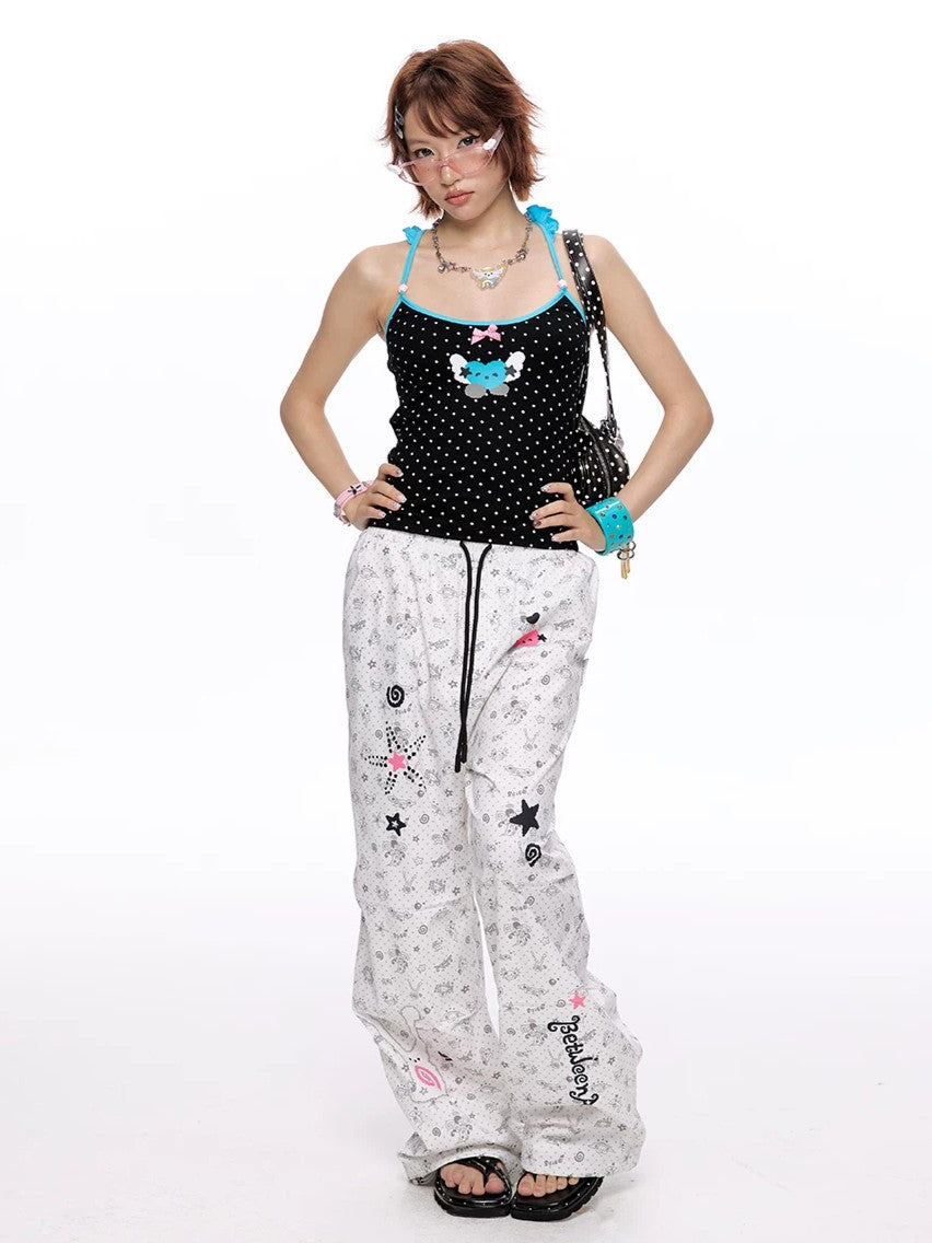 'Starry Pop' Summer Cute Polka Dot Tie-Up Halter Cami (Copy) AlielNosirrah
