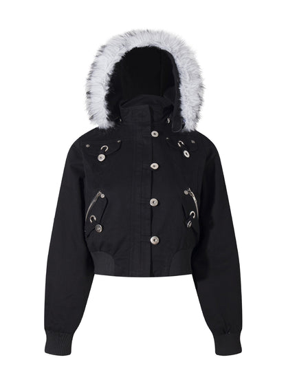 'Urban Heritage' Retro Streetwear Detachable Fur Embroidered Street Jacket (Copy) AlielNosirrah