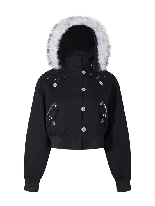 'Urban Heritage' Retro Streetwear Detachable Fur Embroidered Street Jacket (Copy) AlielNosirrah